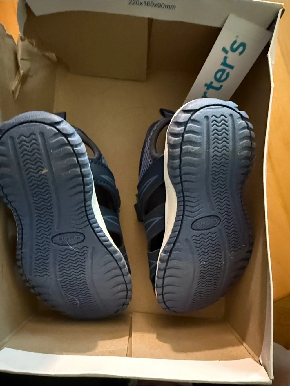 Brand new carters toddler size 7 water sandals blue orange